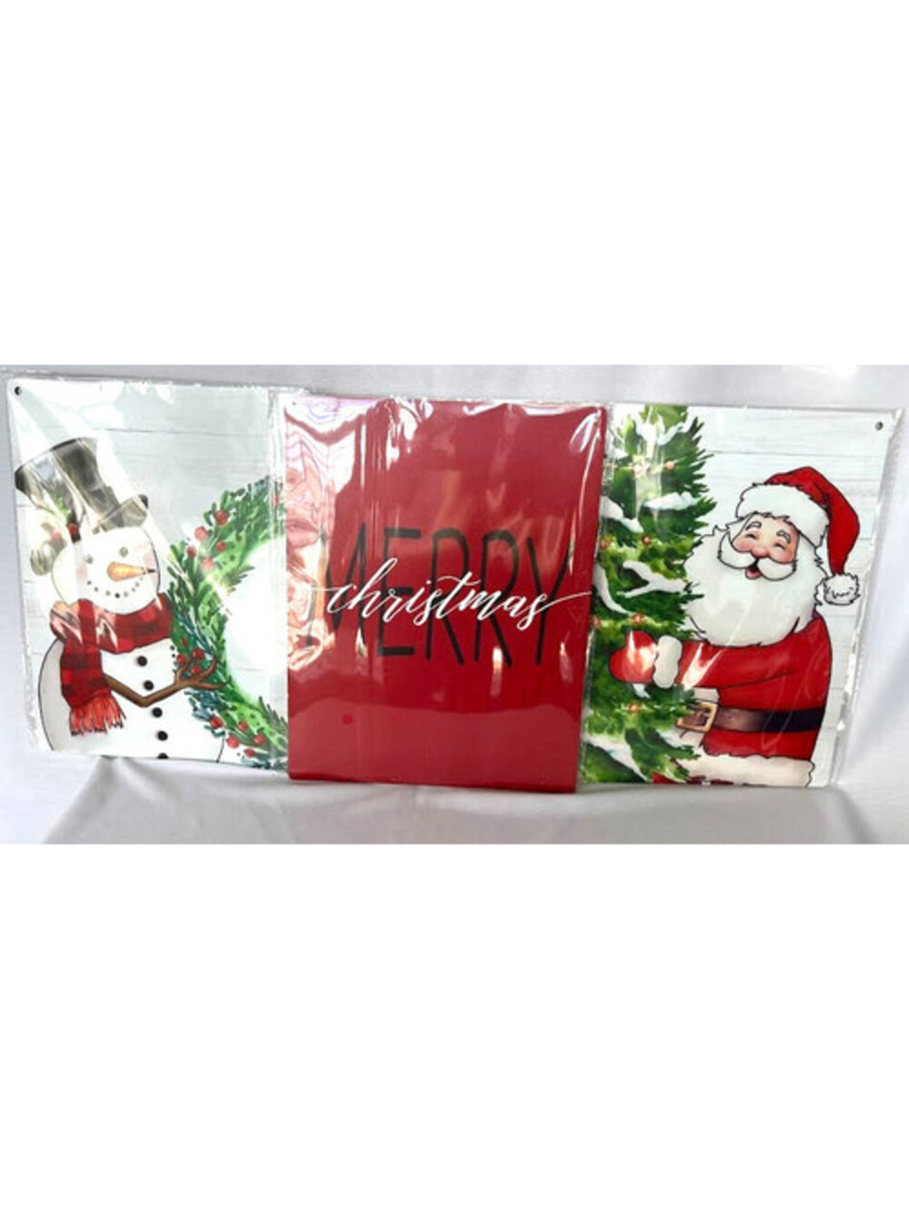 Hanging Christmas Decorations *NEW* 3 Rectangle Decorations, All 10 1/4" x 8"